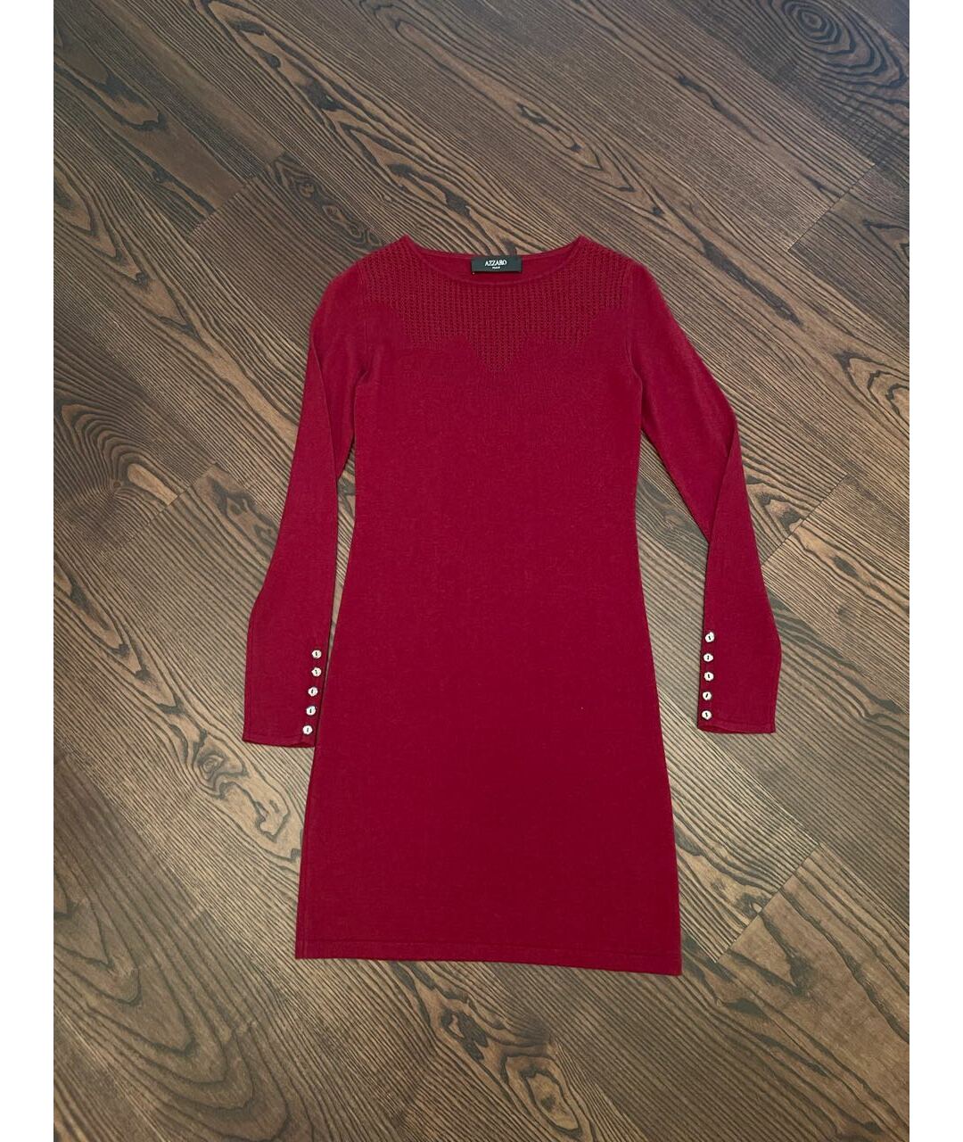 AZZARO Красное кашемировое повседневное платье, фото 6