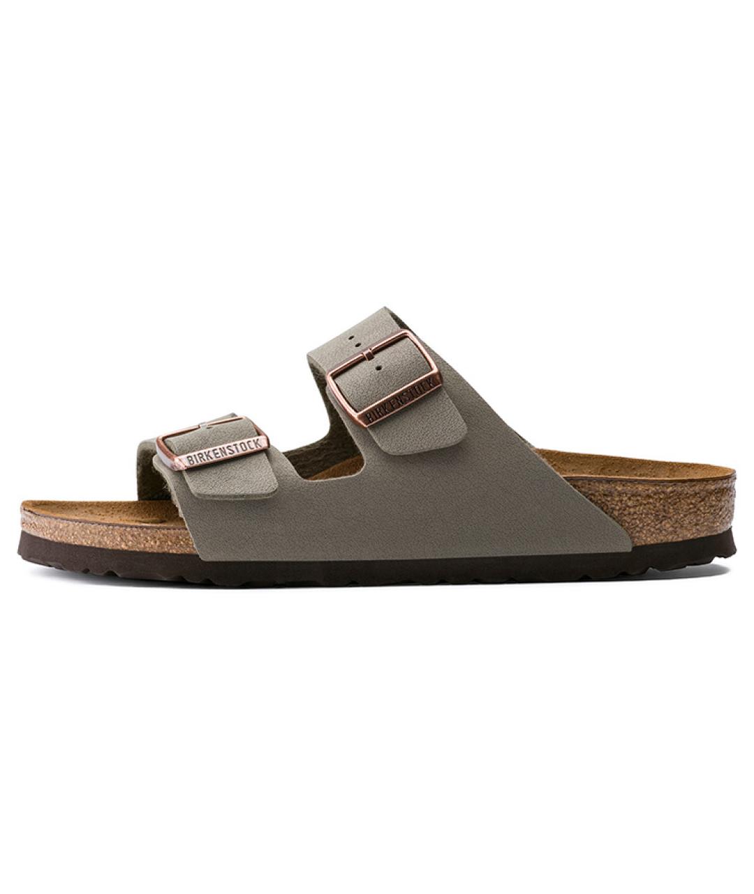 BIRKENSTOCK Серые замшевые сандалии, фото 2