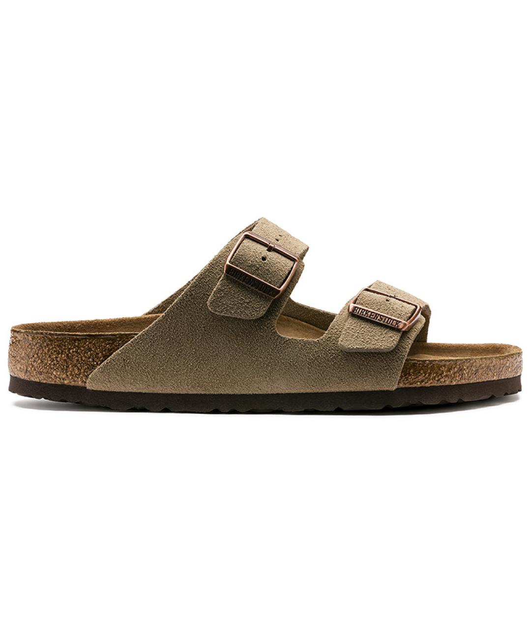 BIRKENSTOCK Бежевые замшевые сандалии, фото 1