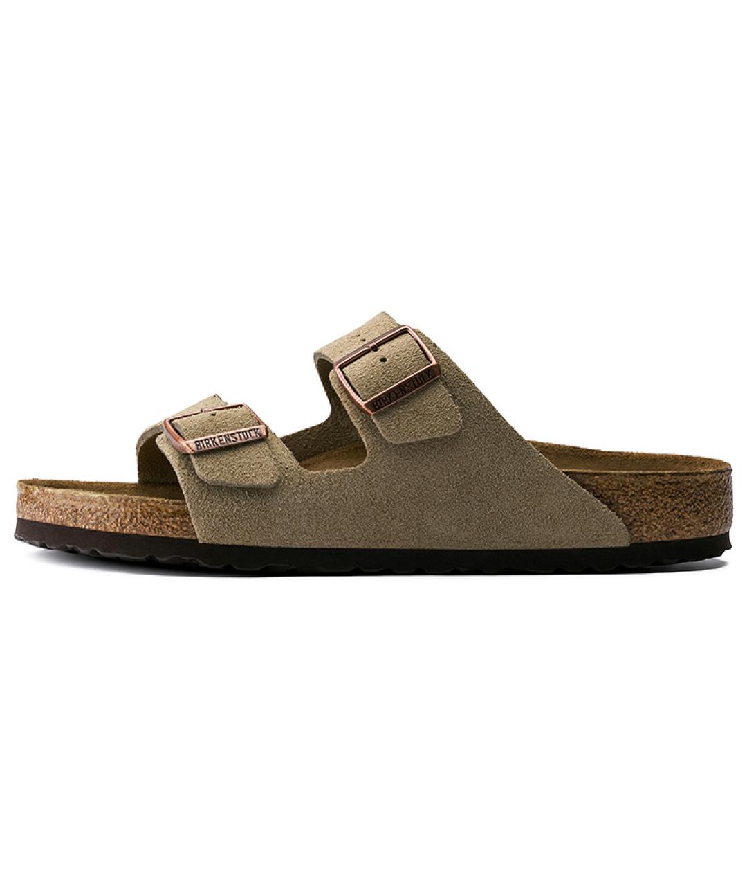 BIRKENSTOCK Бежевые замшевые сандалии, фото 2