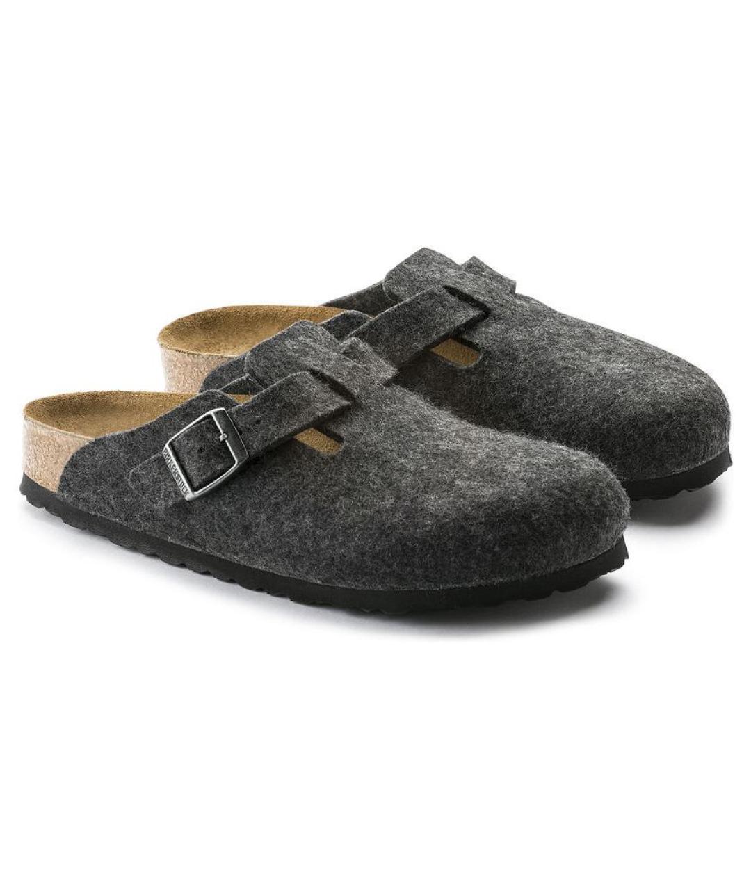BIRKENSTOCK Антрацитовые сабо, фото 4