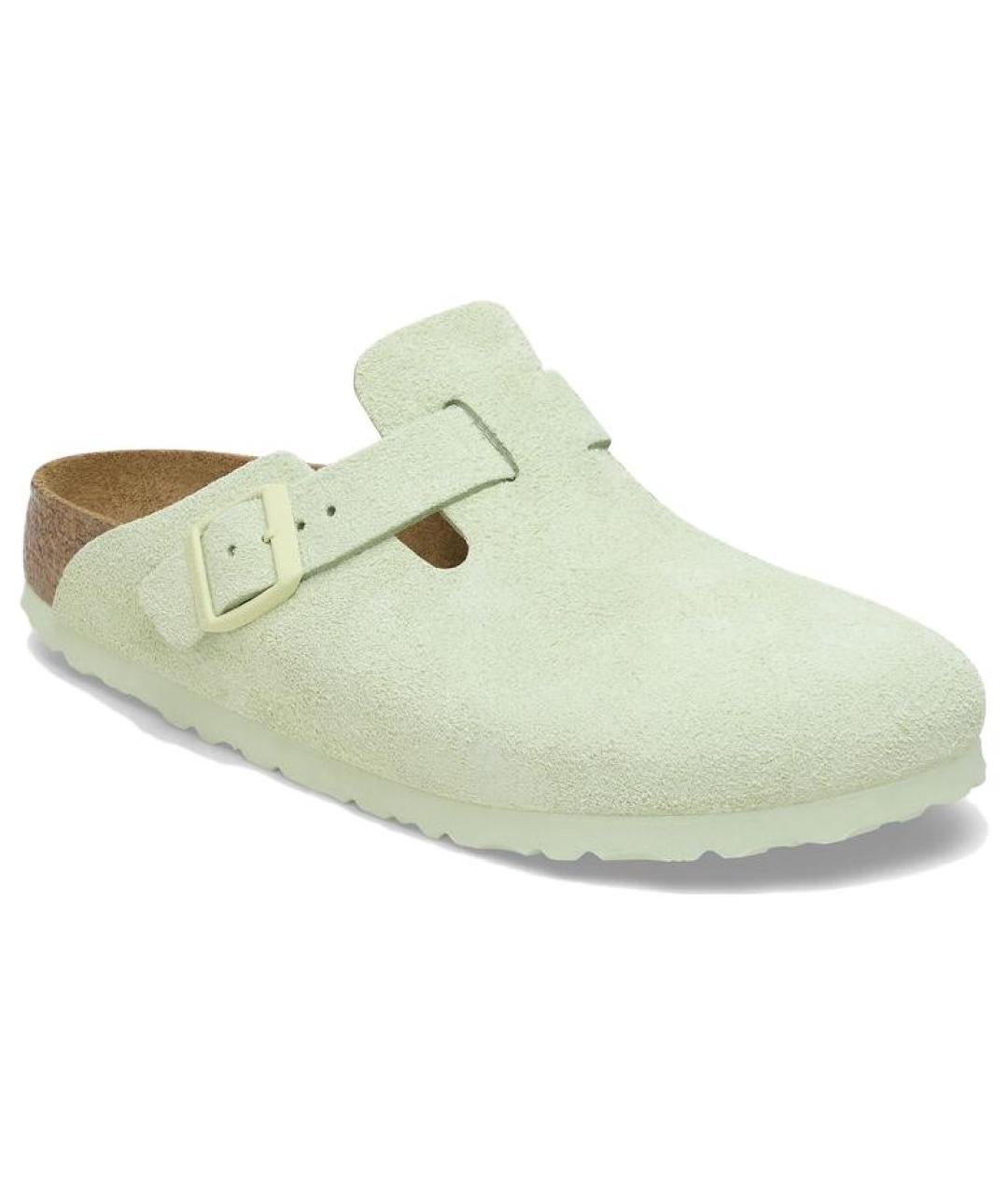 BIRKENSTOCK Зеленые замшевые сабо, фото 3