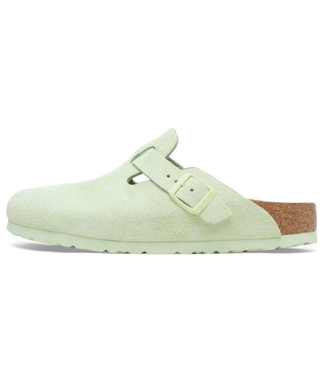 BIRKENSTOCK Зеленые замшевые сабо, фото 2