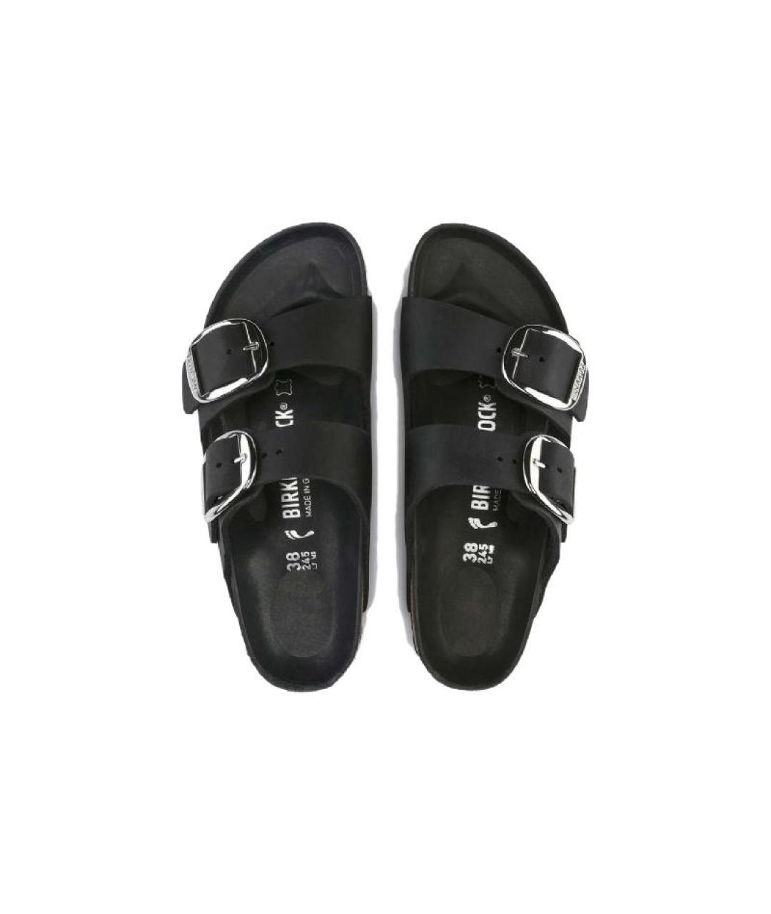 BIRKENSTOCK Черные кожаные сандалии, фото 5