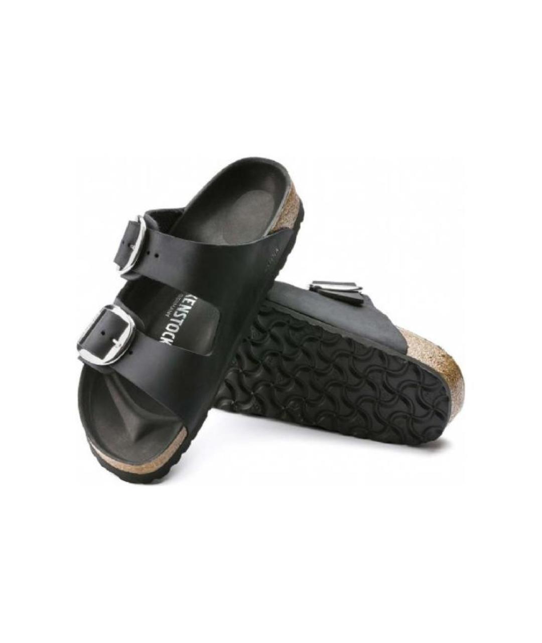 BIRKENSTOCK Черные кожаные сандалии, фото 4