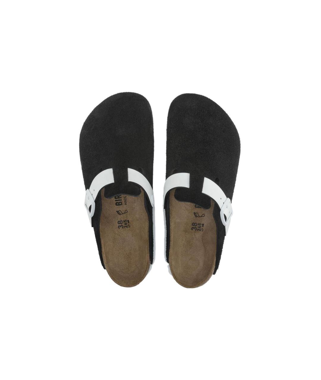 BIRKENSTOCK Черные замшевые сабо, фото 5