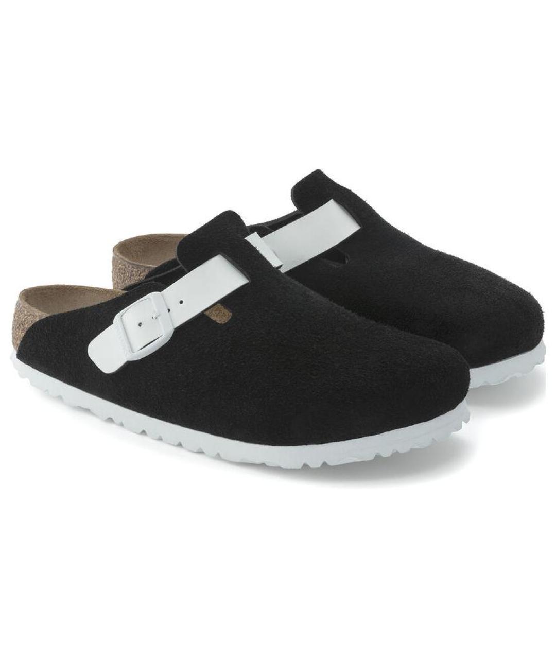 BIRKENSTOCK Черные замшевые сабо, фото 4