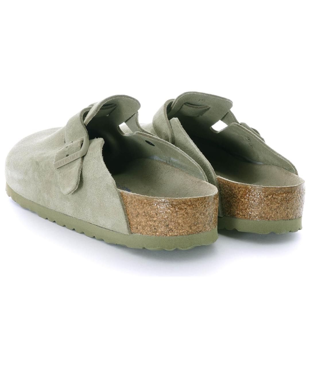 BIRKENSTOCK Зеленые замшевые сабо, фото 4