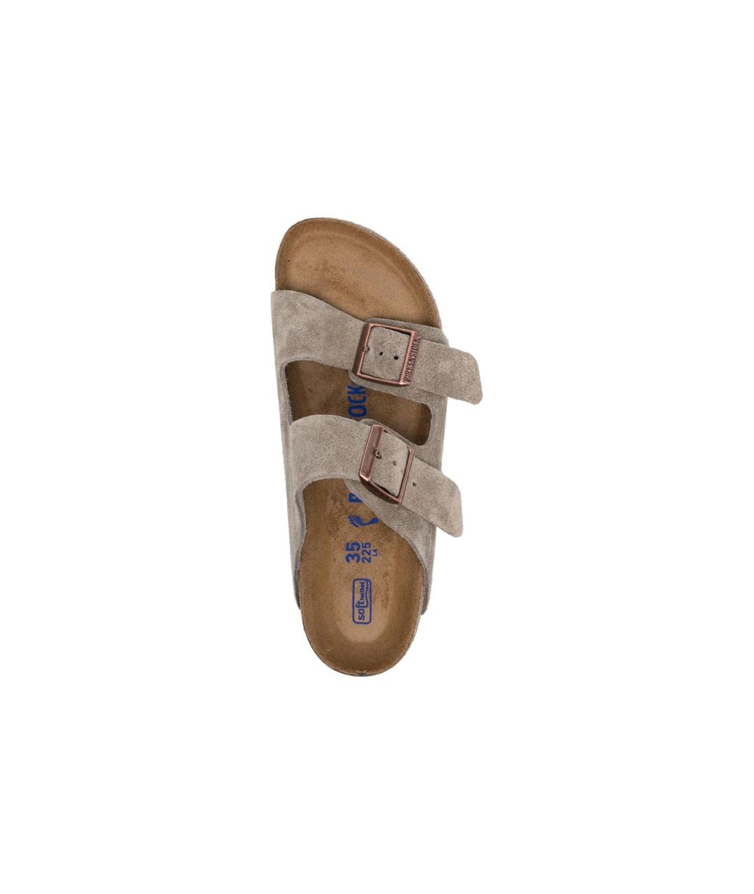 BIRKENSTOCK Коричневые замшевые сандалии, фото 5