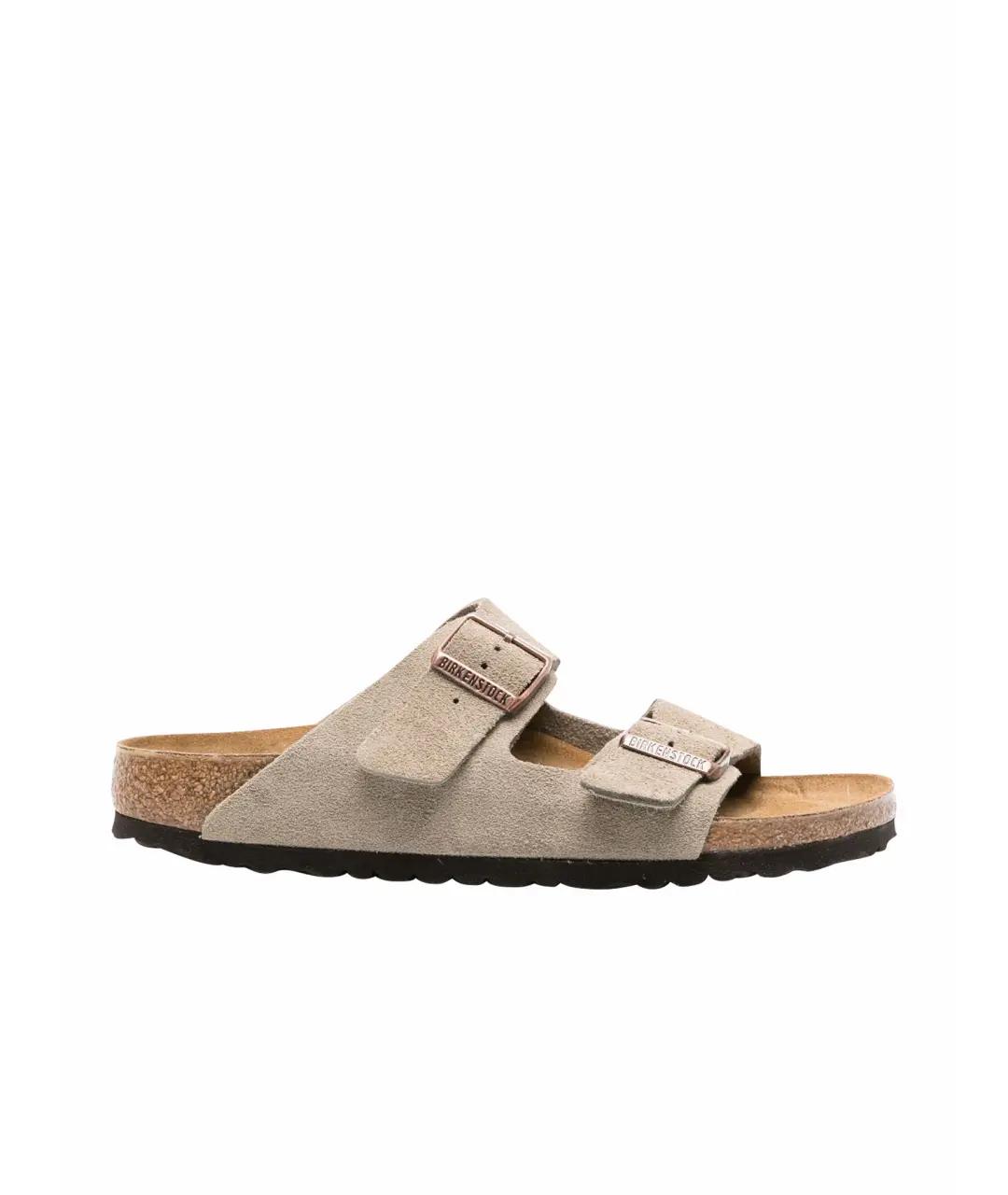 BIRKENSTOCK Коричневые замшевые сандалии, фото 1