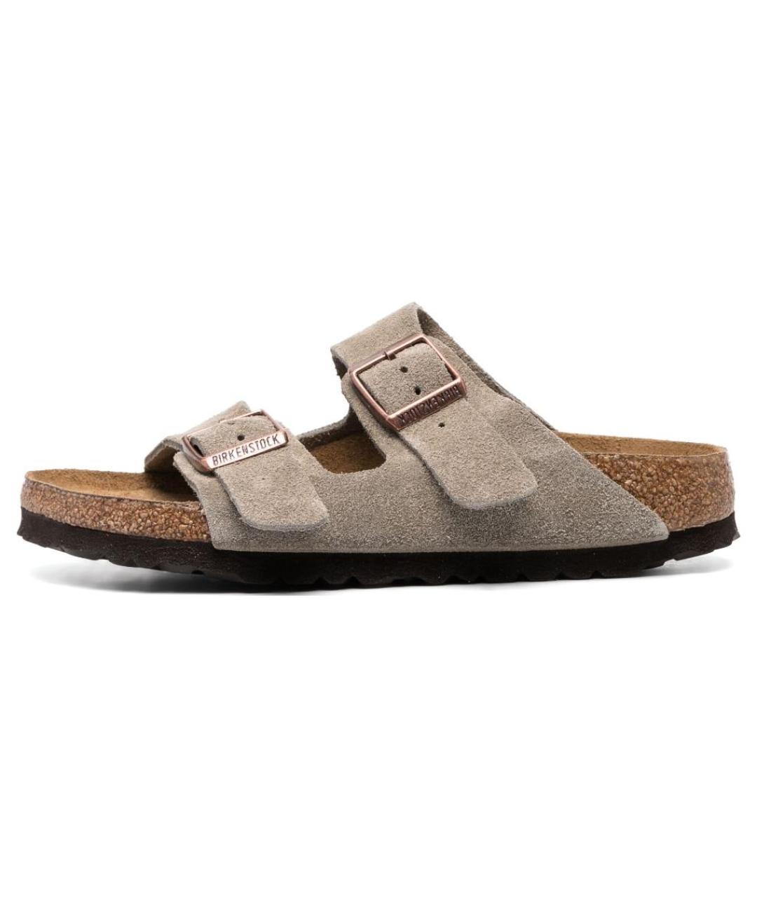BIRKENSTOCK Коричневые замшевые сандалии, фото 2