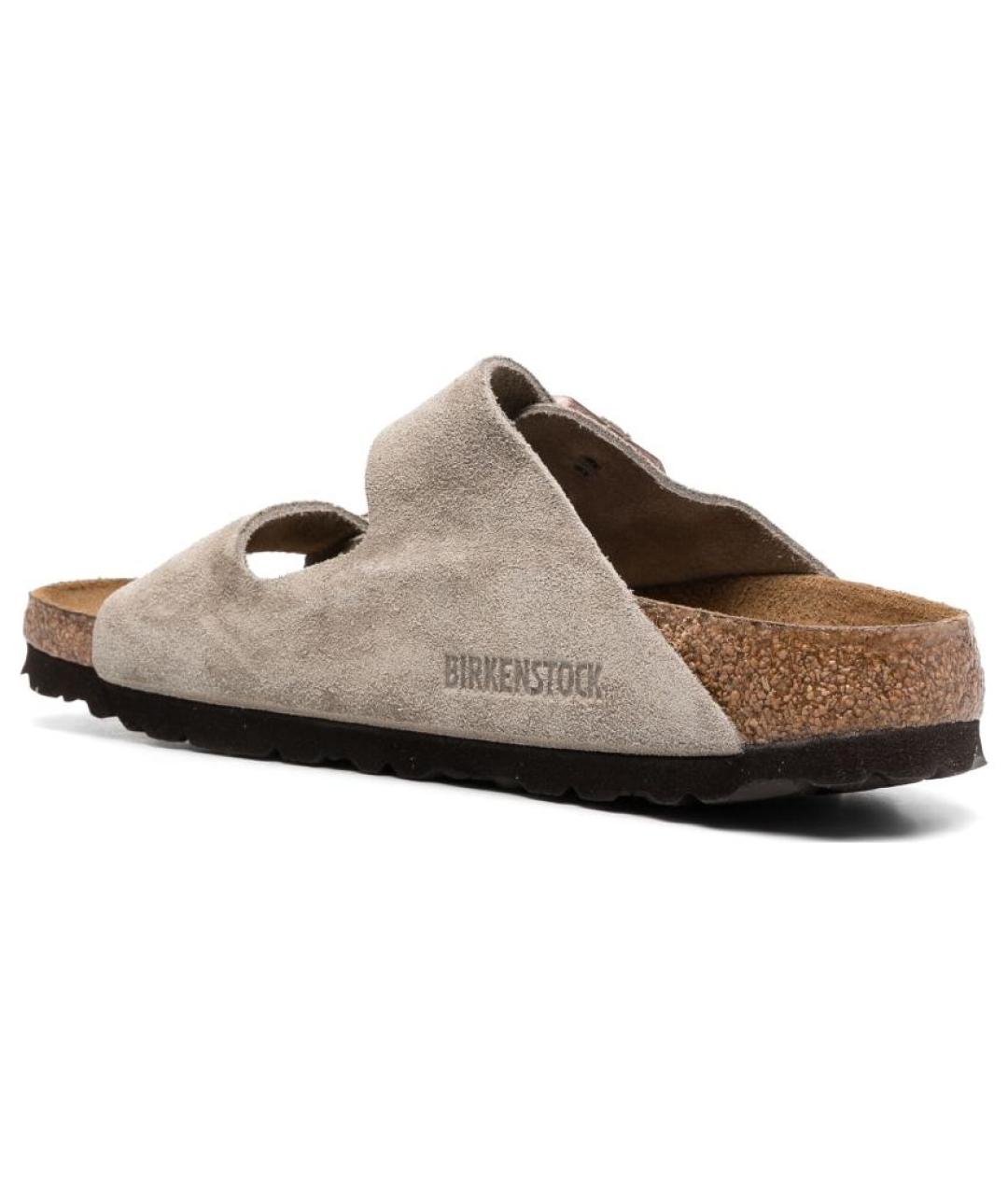 BIRKENSTOCK Коричневые замшевые сандалии, фото 4