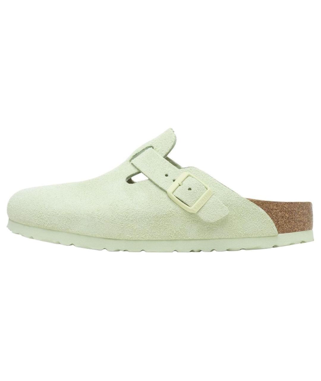 BIRKENSTOCK Зеленые замшевые сабо, фото 2