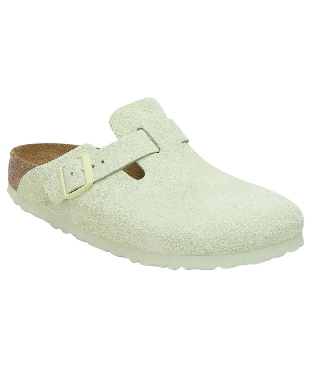 BIRKENSTOCK Зеленые замшевые сабо, фото 3