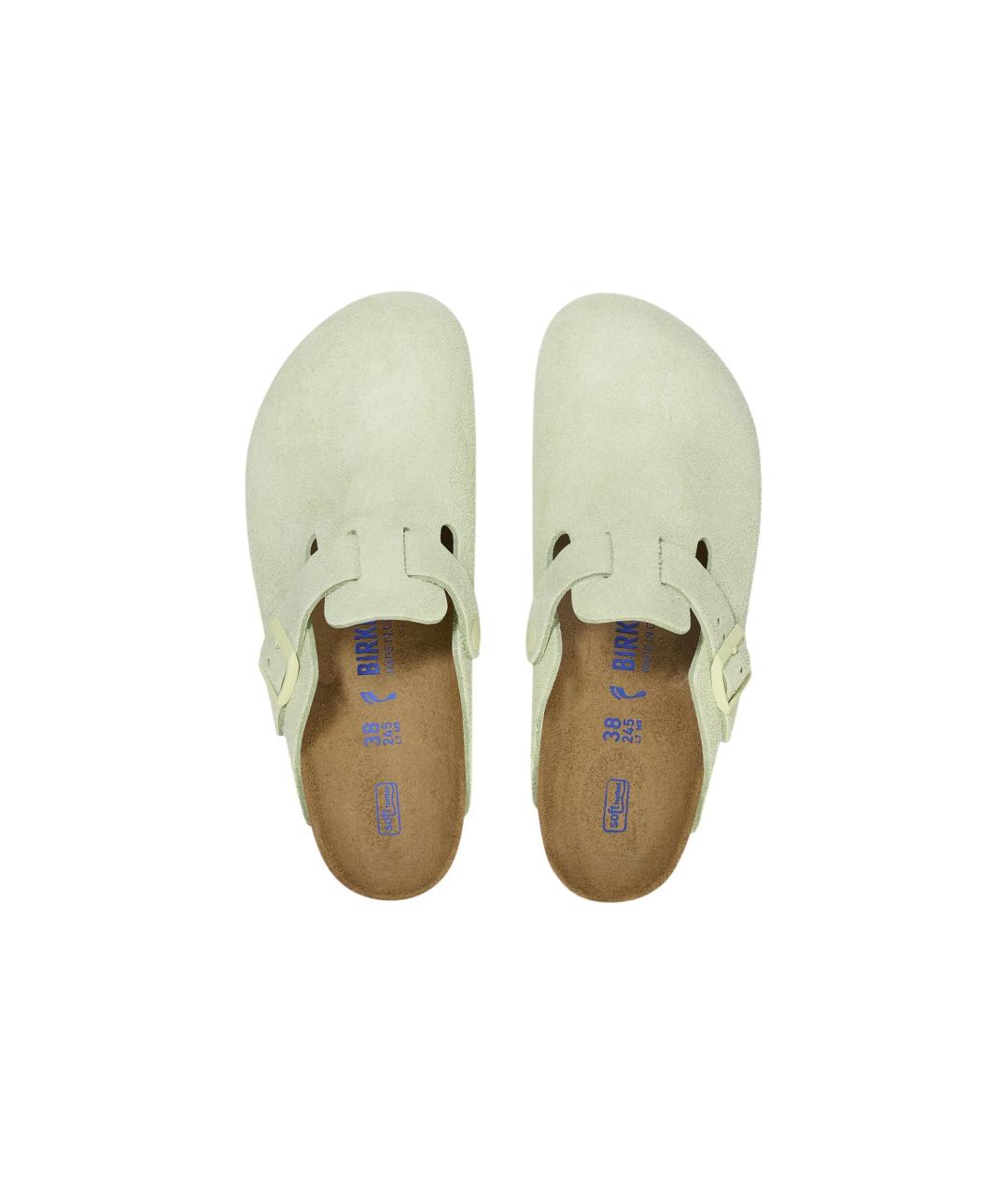 BIRKENSTOCK Зеленые замшевые сабо, фото 5