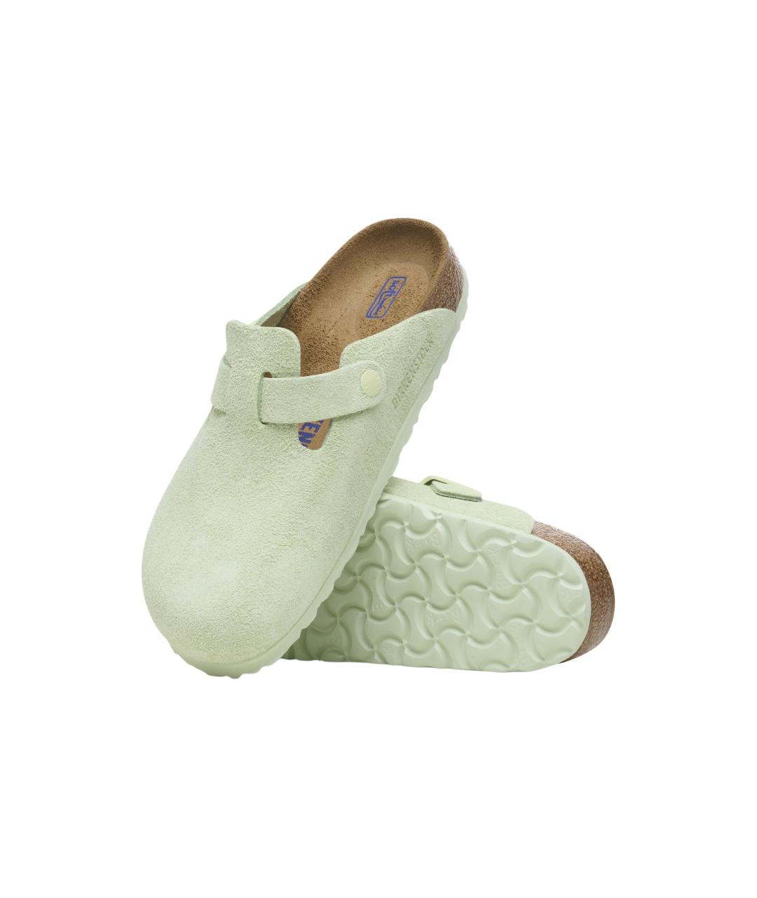 BIRKENSTOCK Зеленые замшевые сабо, фото 6