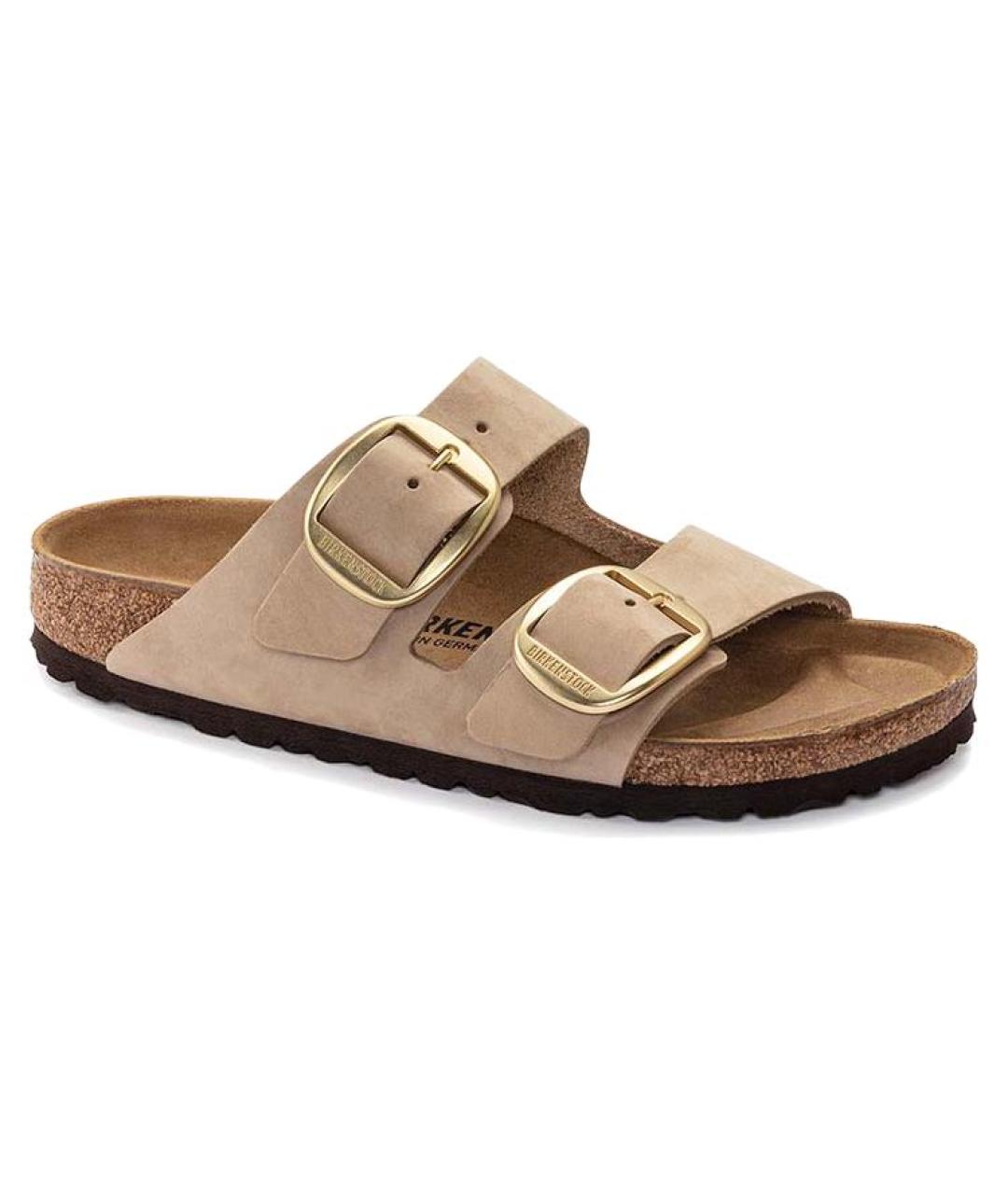 BIRKENSTOCK Бежевые замшевые сандалии, фото 2