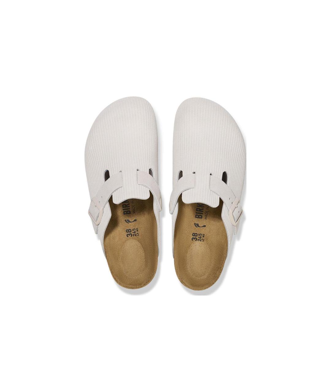 BIRKENSTOCK Белые замшевые сабо, фото 2