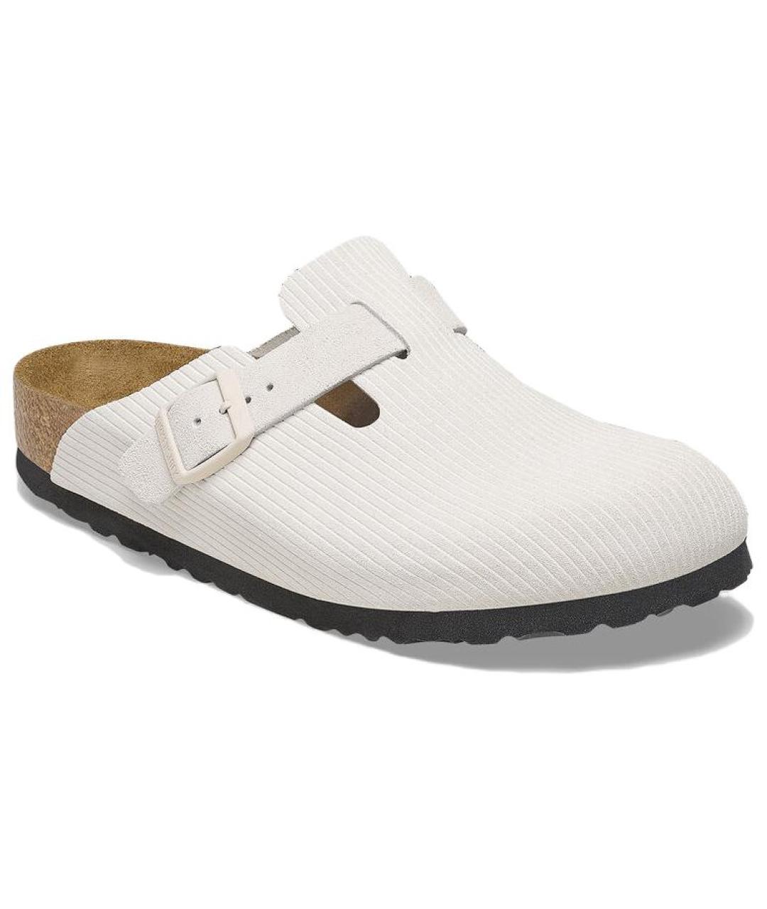 BIRKENSTOCK Белые замшевые сабо, фото 3