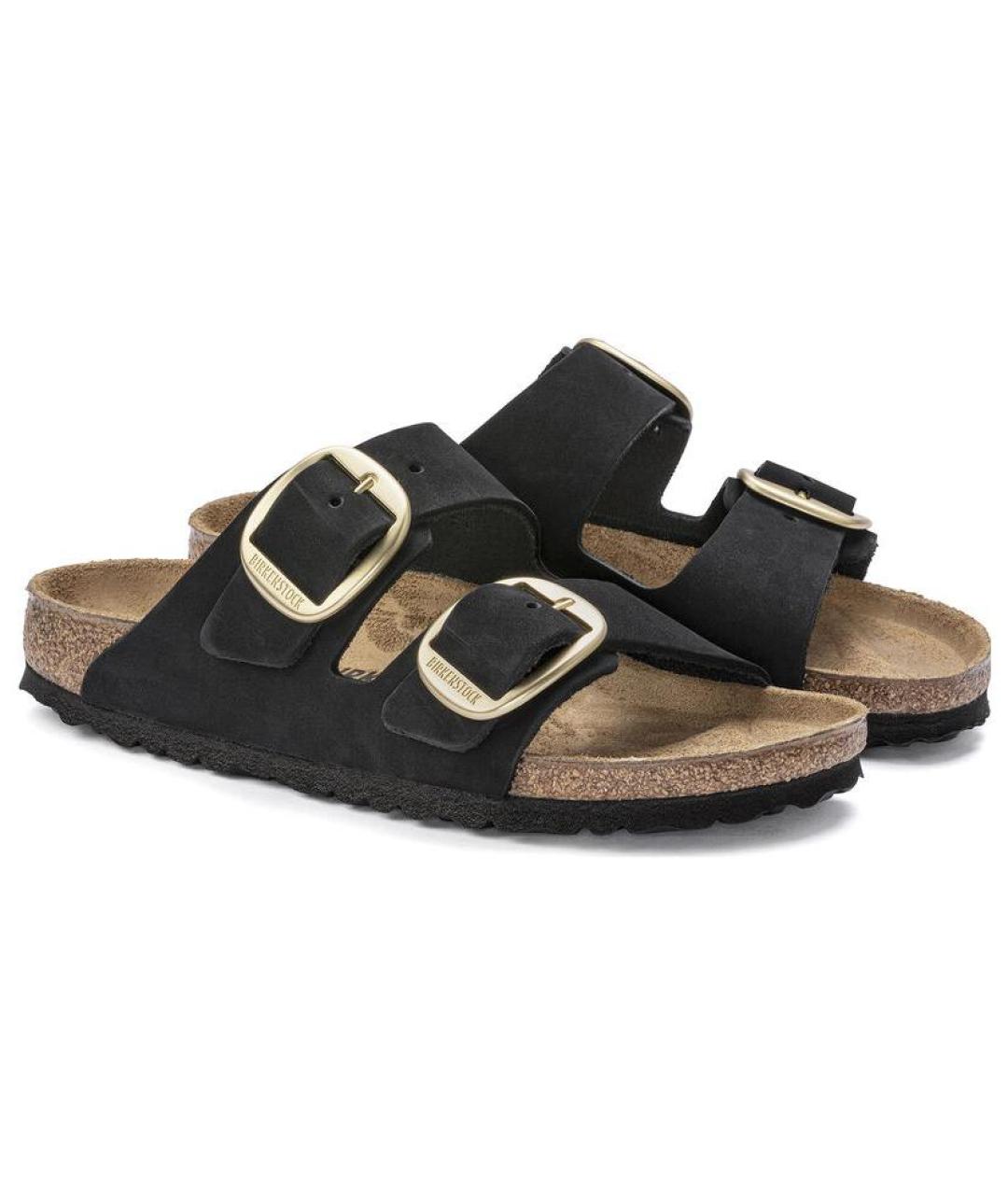 BIRKENSTOCK Черные кожаные сандалии, фото 4