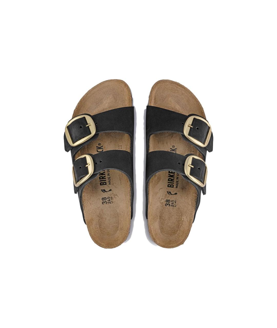 BIRKENSTOCK Черные кожаные сандалии, фото 5