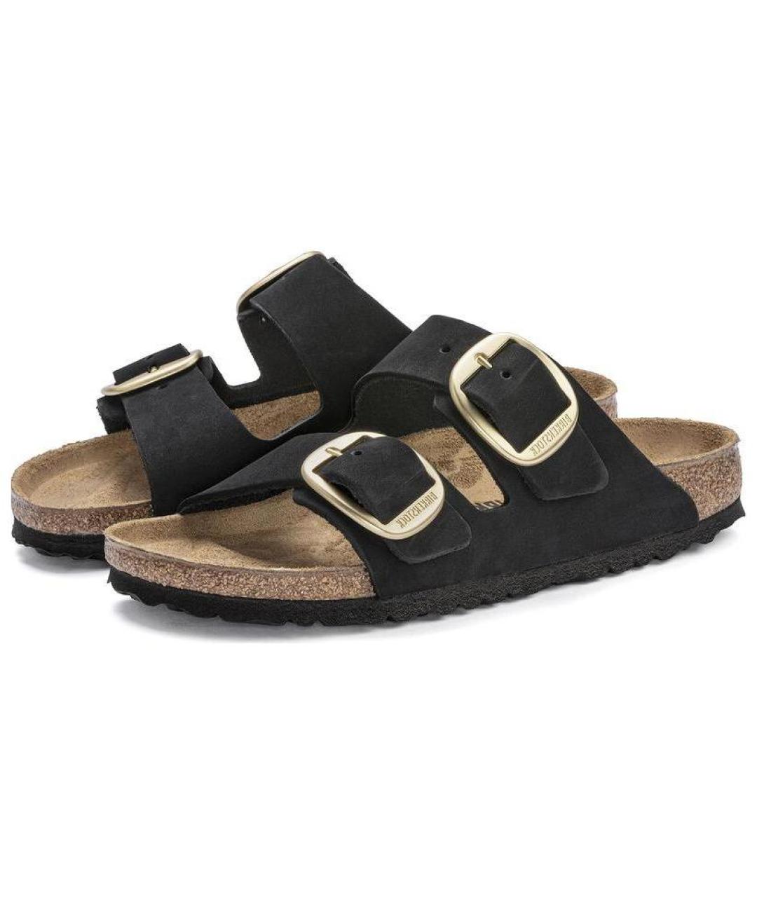 BIRKENSTOCK Черные кожаные сандалии, фото 3