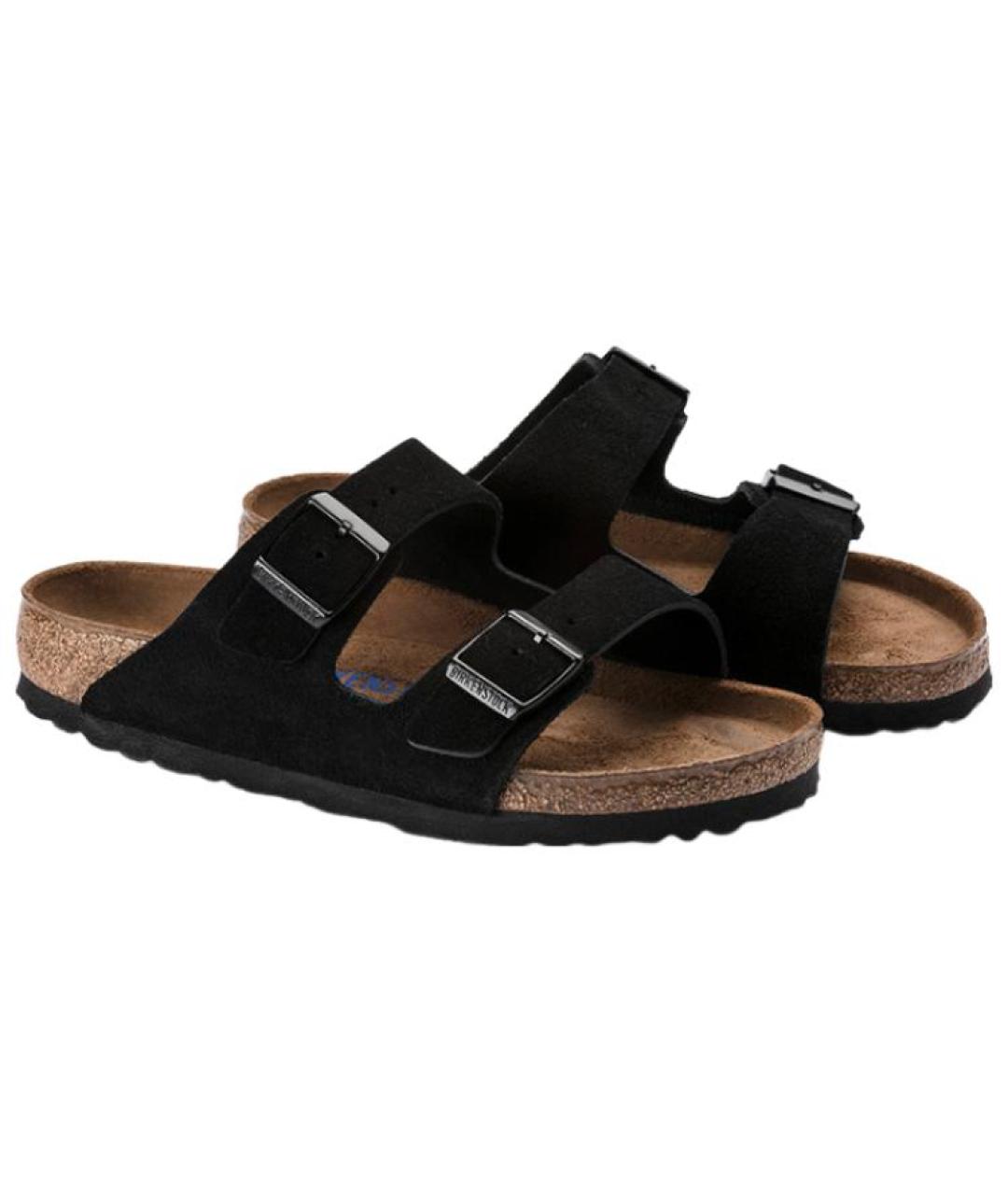 BIRKENSTOCK Черные замшевые сандалии, фото 4