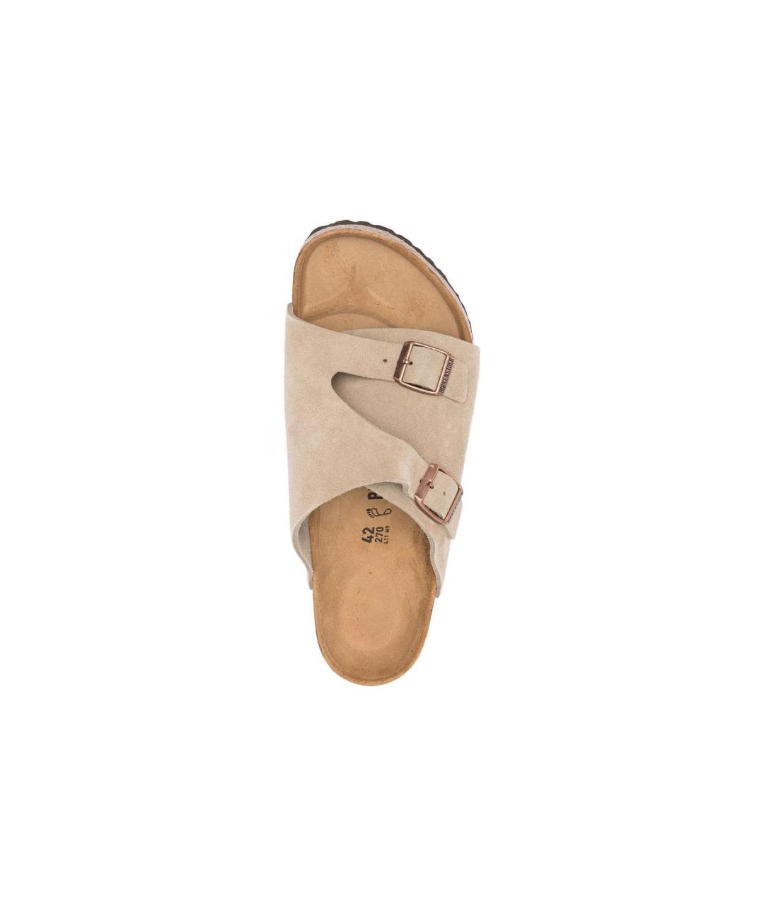 BIRKENSTOCK Коричневые замшевые сандалии, фото 5