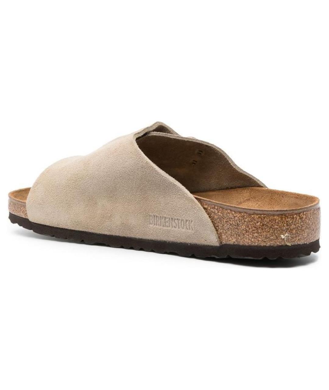 BIRKENSTOCK Коричневые замшевые сандалии, фото 4