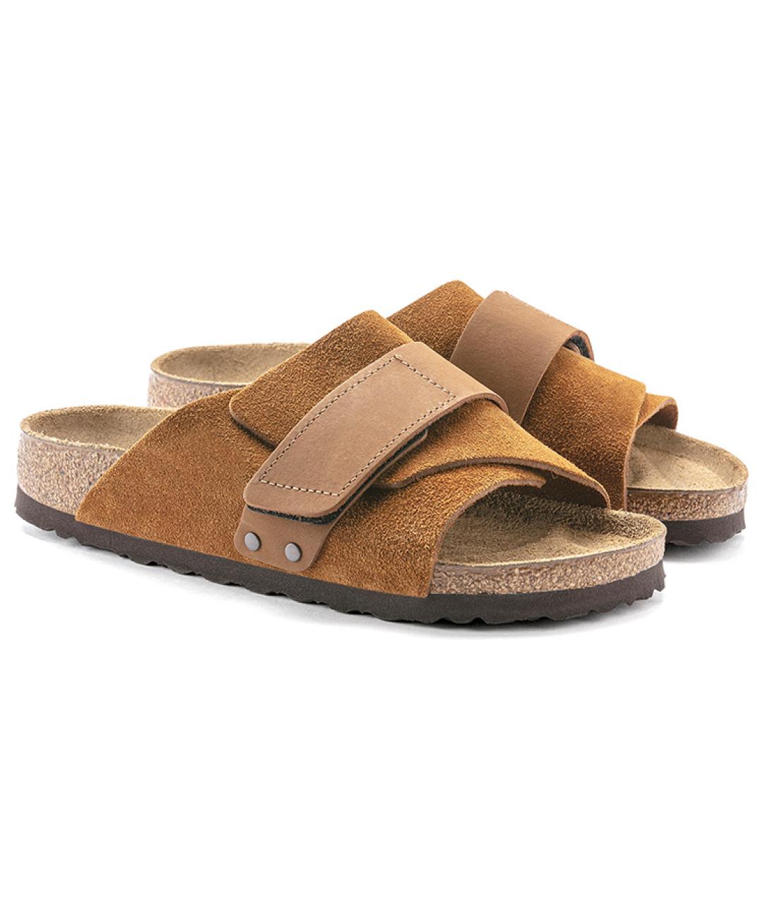 BIRKENSTOCK Коричневые замшевые сандалии, фото 4