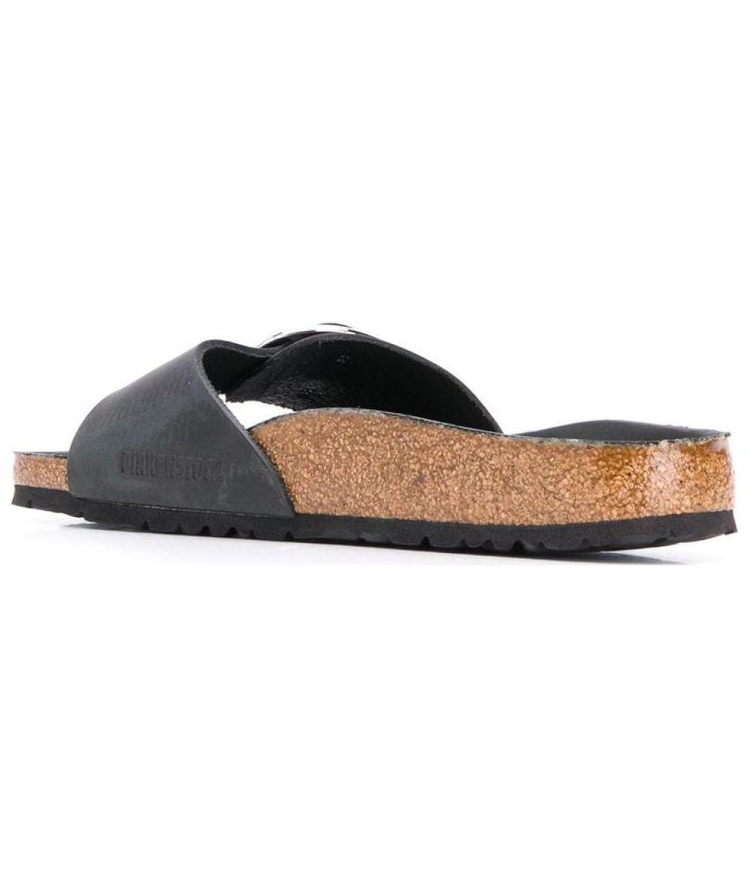 BIRKENSTOCK Черные шлепанцы, фото 3