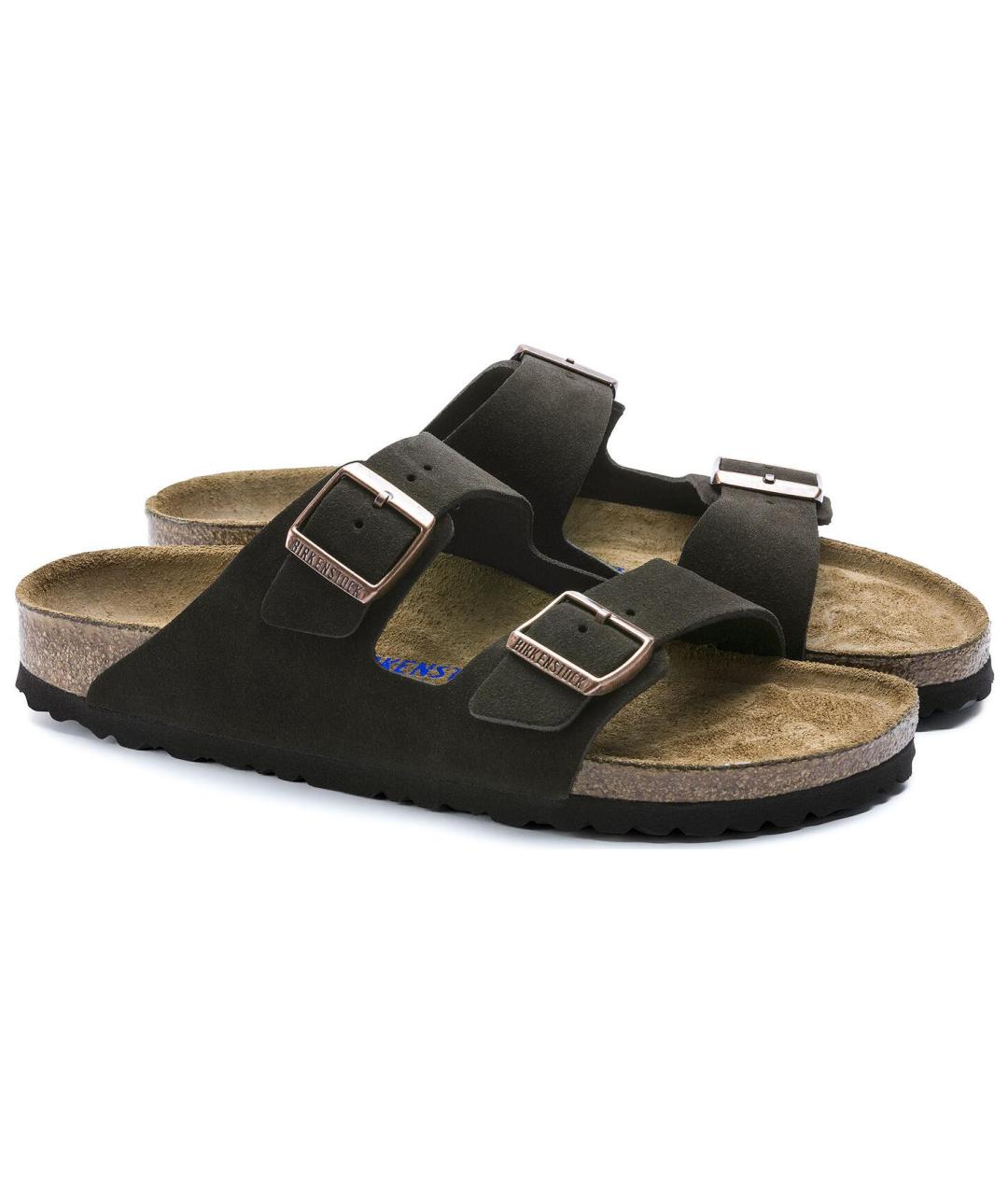 BIRKENSTOCK Коричневые замшевые сандалии, фото 4