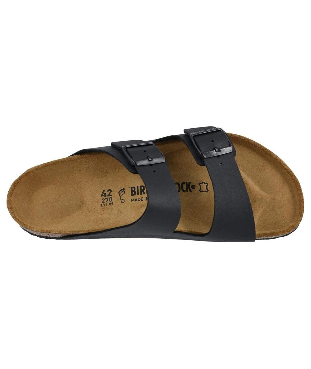 BIRKENSTOCK Черные кожаные сандалии, фото 5