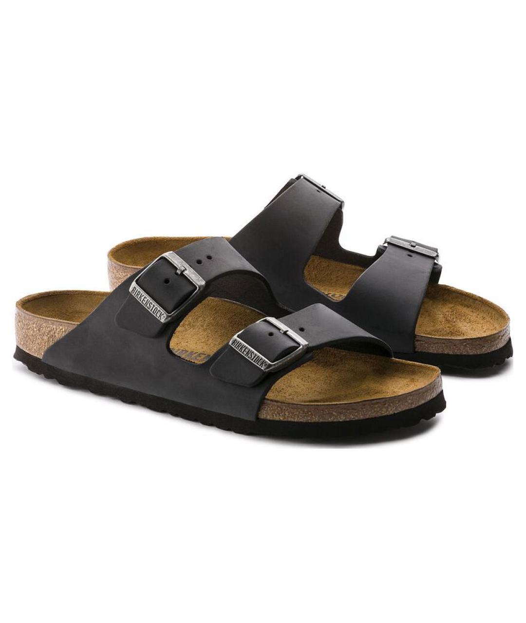 BIRKENSTOCK Черные кожаные сандалии, фото 4