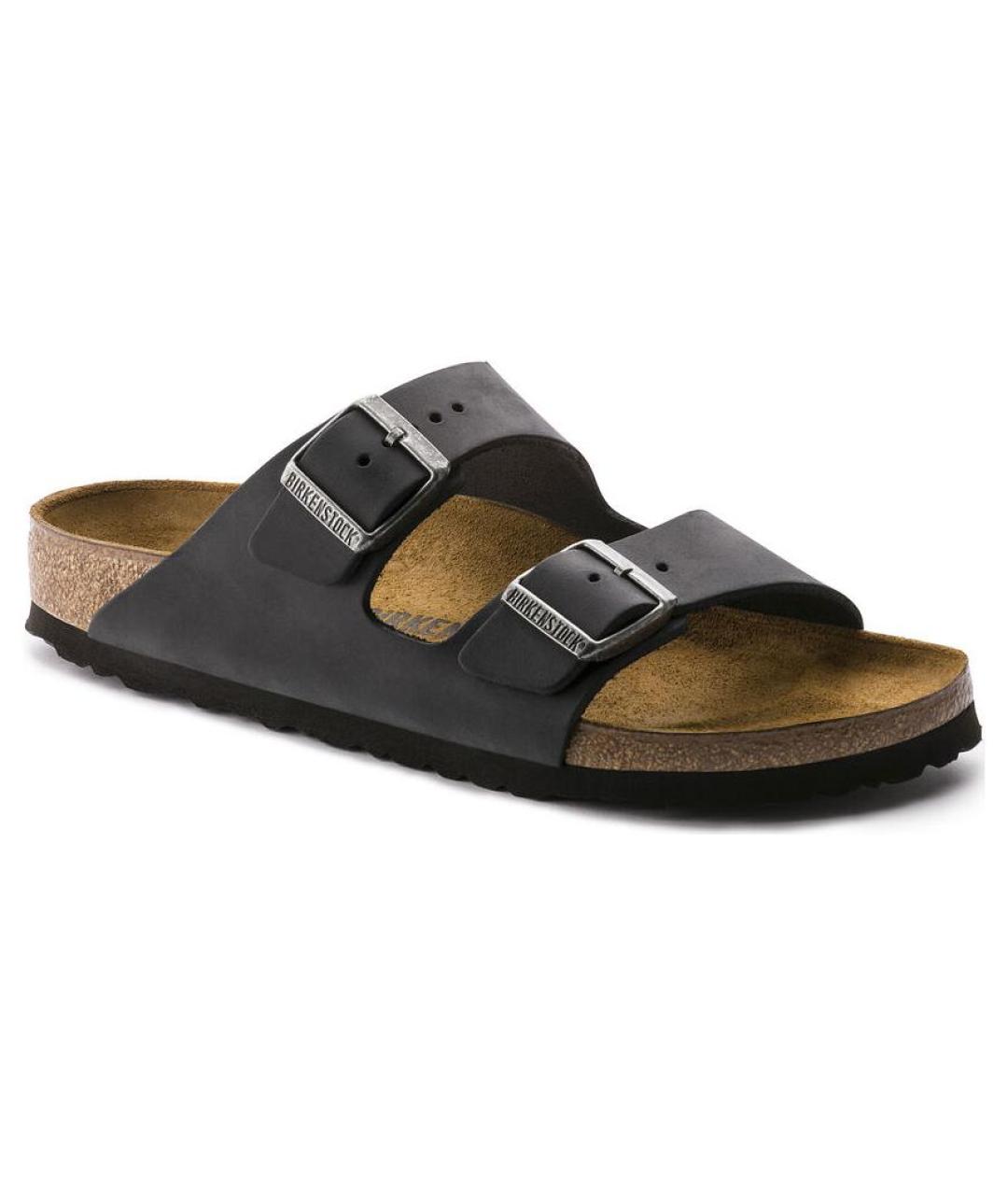 BIRKENSTOCK Черные кожаные сандалии, фото 3