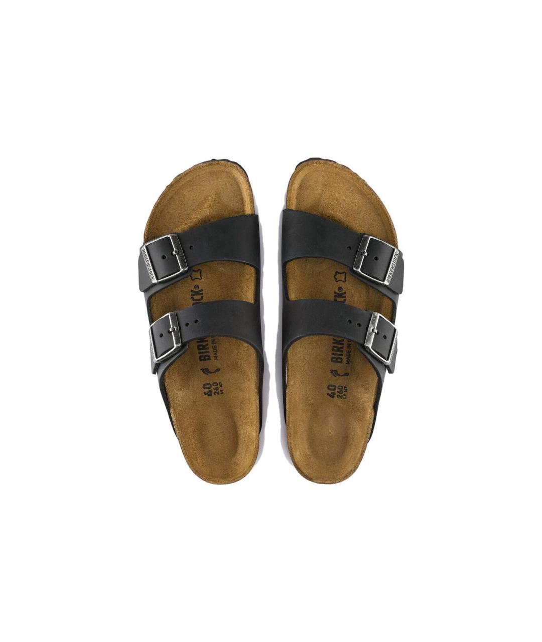 BIRKENSTOCK Черные кожаные сандалии, фото 6