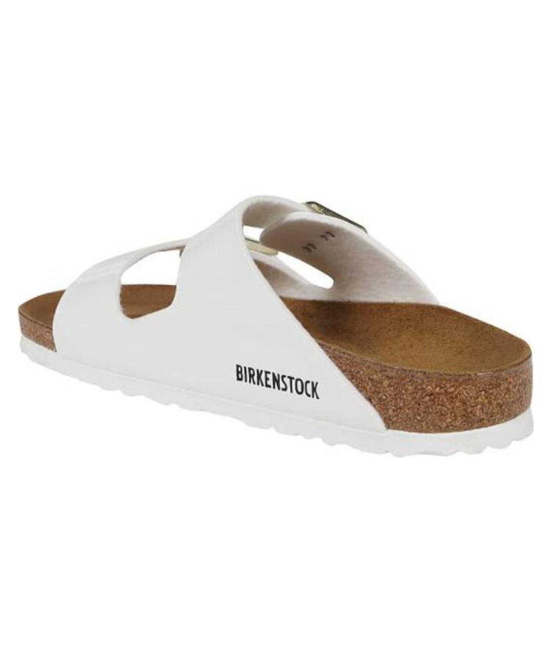 BIRKENSTOCK Белые кожаные сандалии, фото 4