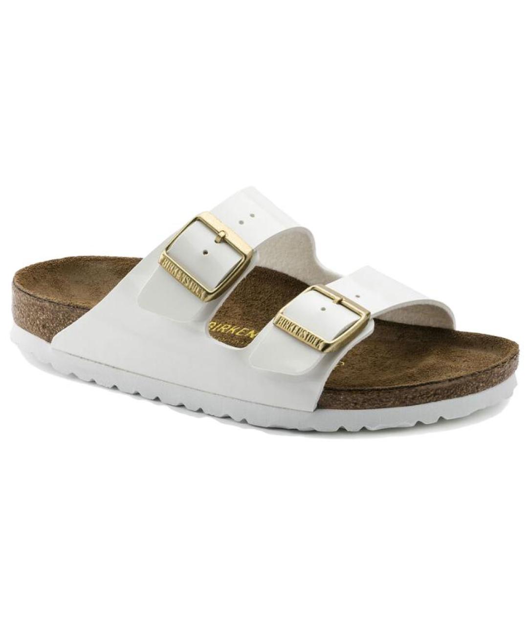 BIRKENSTOCK Белые кожаные сандалии, фото 2