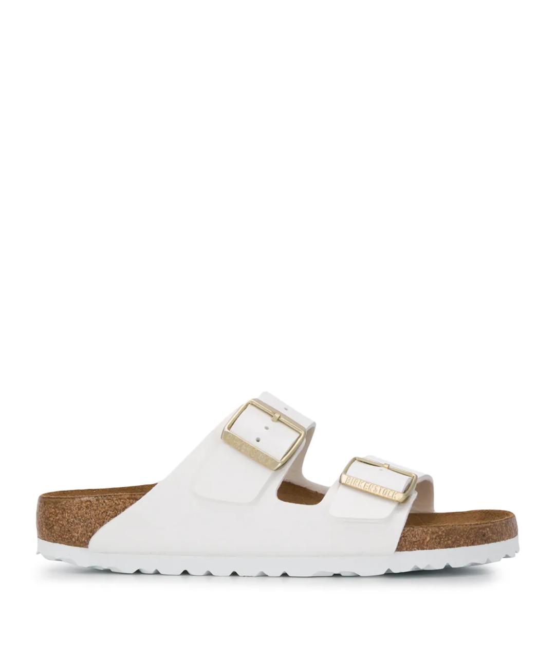 BIRKENSTOCK Белые кожаные сандалии, фото 1