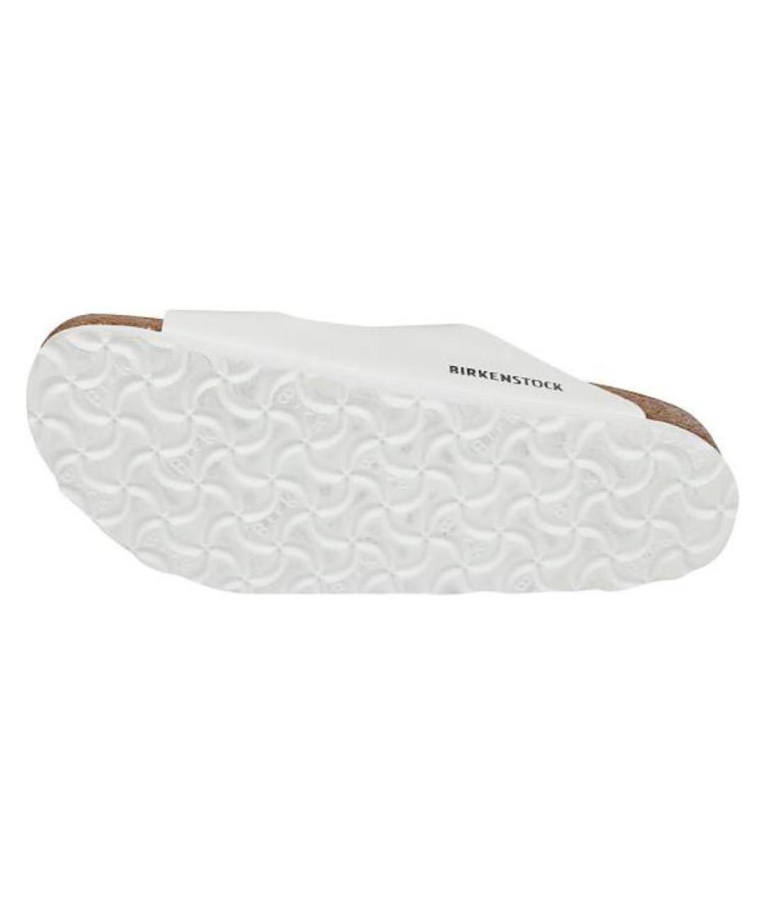 BIRKENSTOCK Белые кожаные сандалии, фото 5