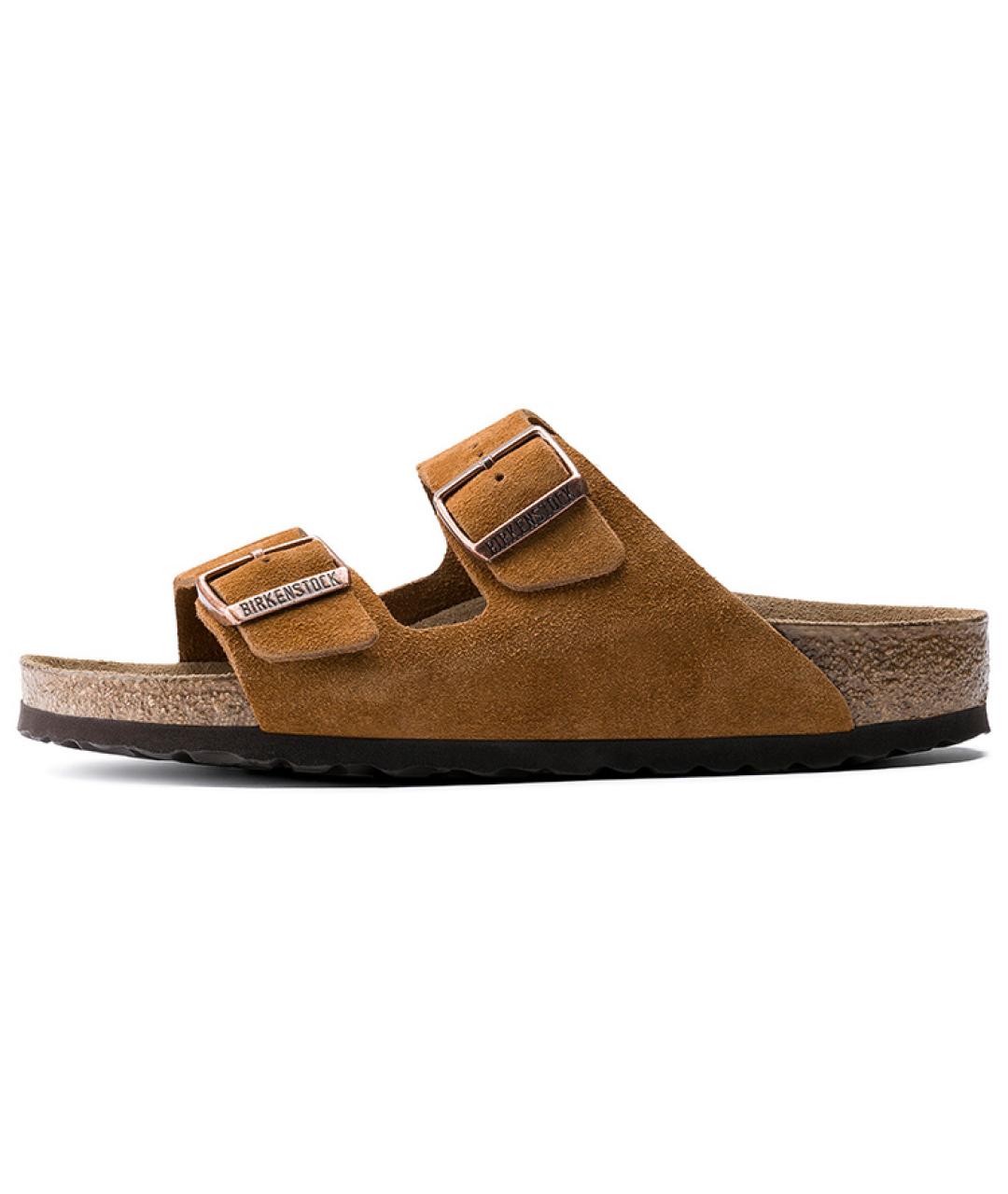 BIRKENSTOCK Коричневые замшевые сандалии, фото 2
