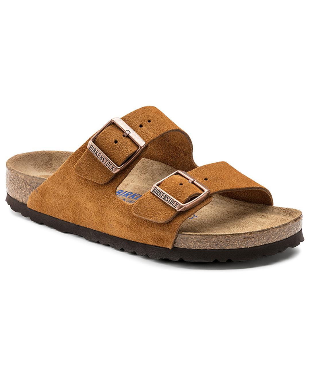 BIRKENSTOCK Коричневые замшевые сандалии, фото 3