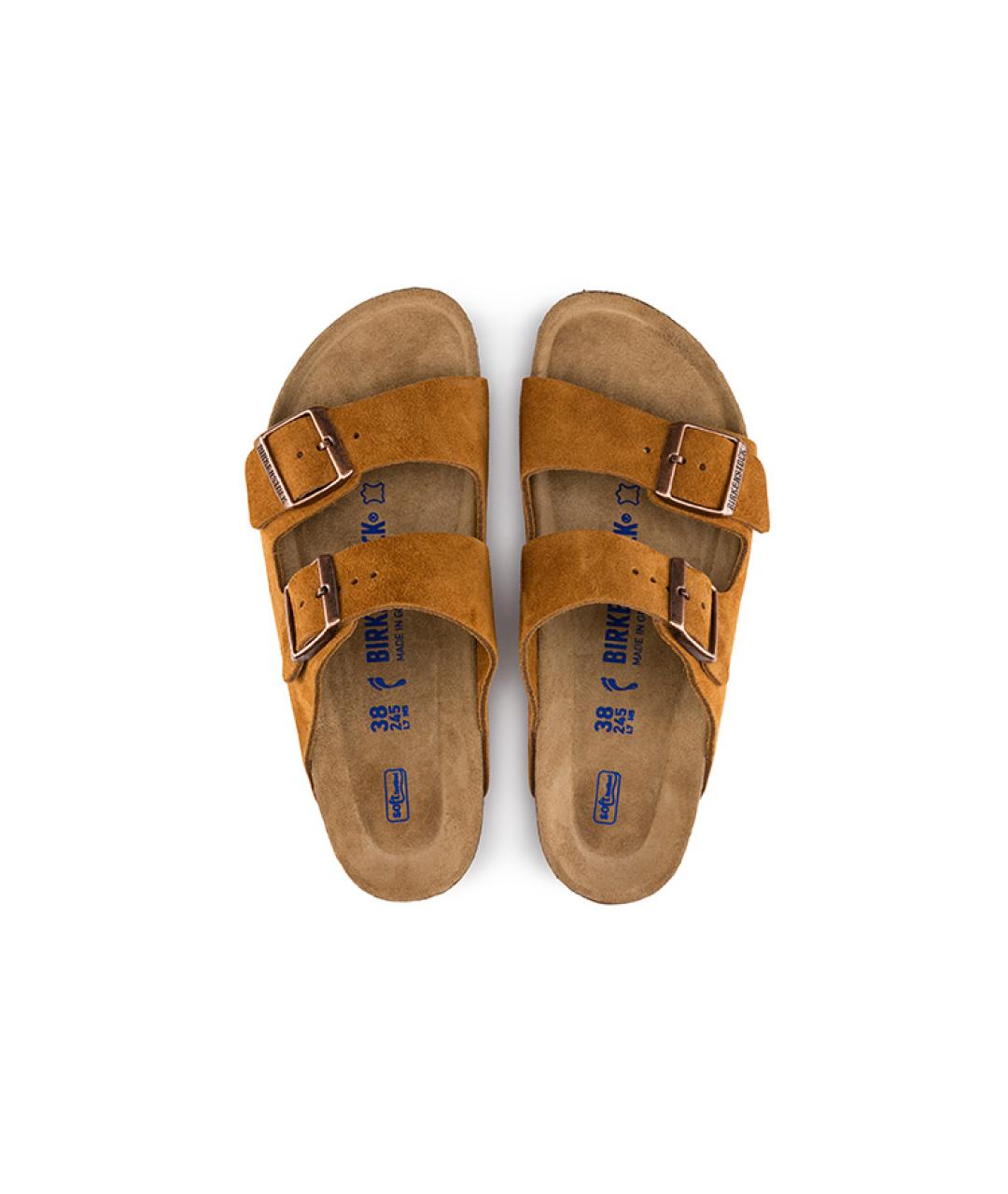 BIRKENSTOCK Коричневые замшевые сандалии, фото 5