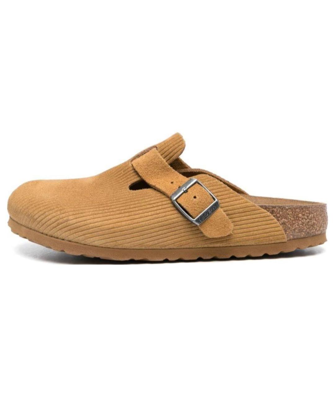 BIRKENSTOCK Коричневые замшевые сабо, фото 2