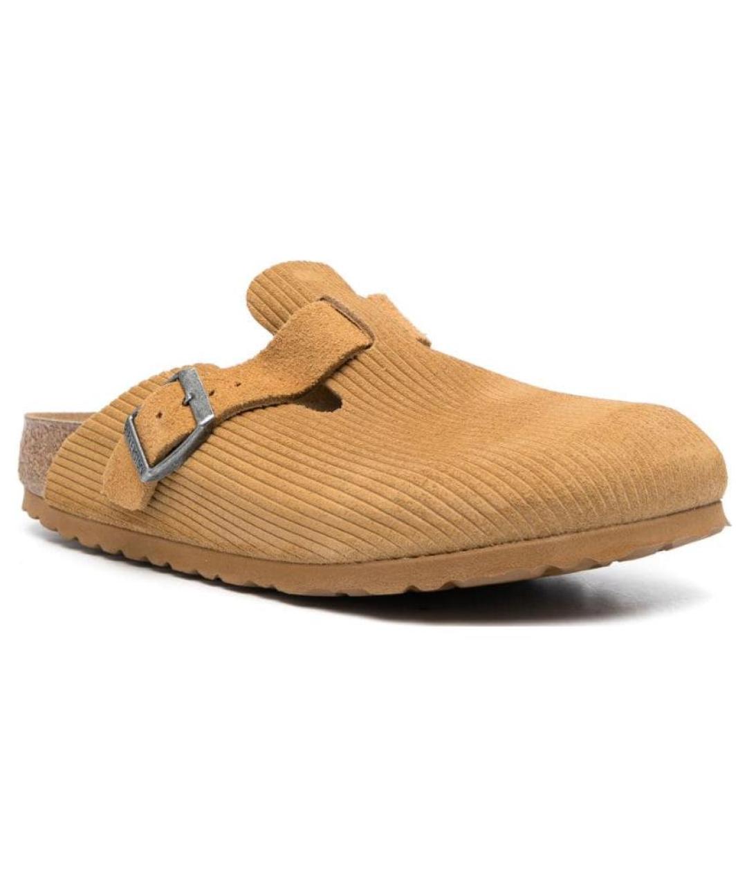 BIRKENSTOCK Коричневые замшевые сабо, фото 3