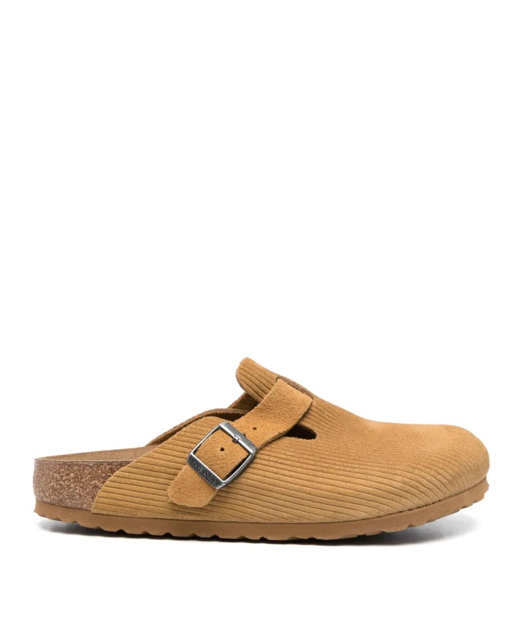 BIRKENSTOCK Коричневые замшевые сабо, фото 1