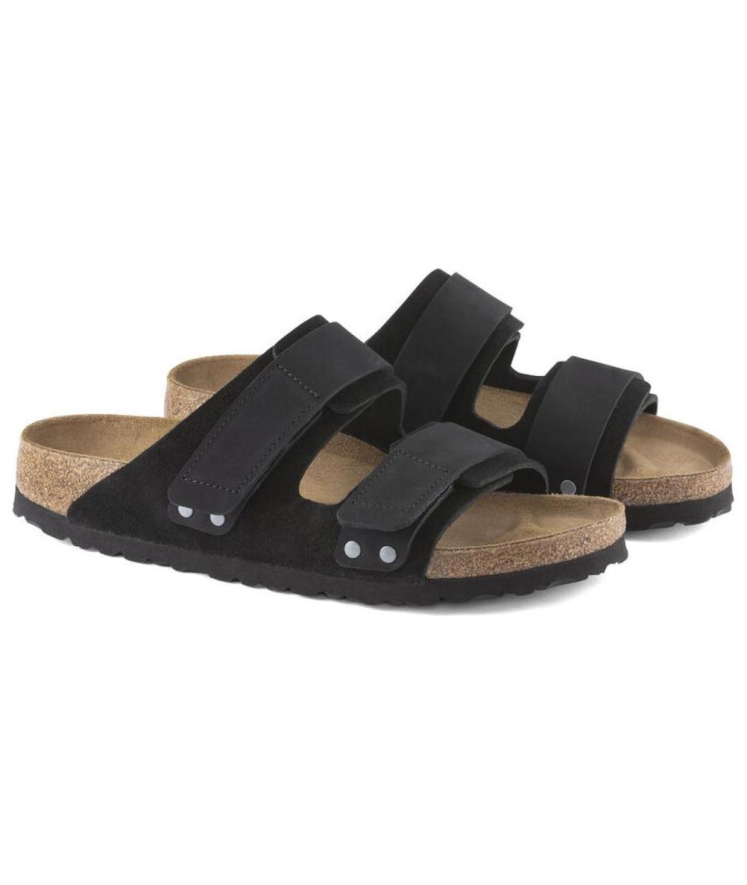 BIRKENSTOCK Черные замшевые сандалии, фото 4