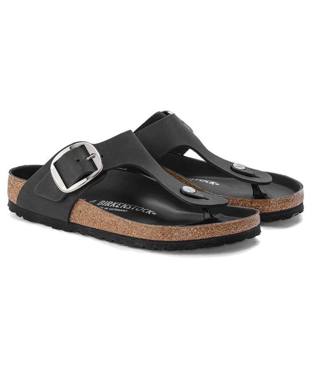BIRKENSTOCK Черные шлепанцы, фото 4