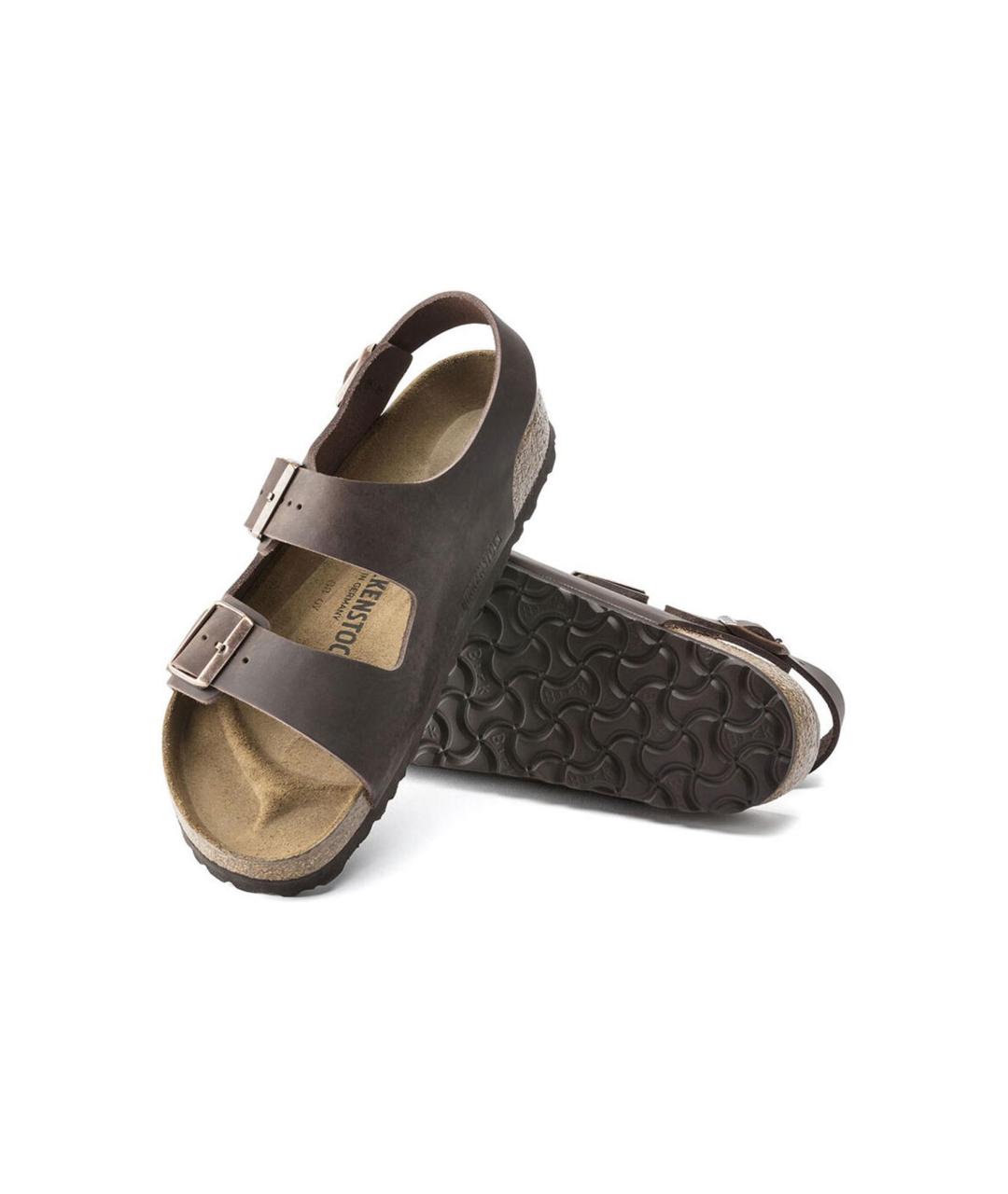 BIRKENSTOCK Коричневые кожаные сандалии, фото 6