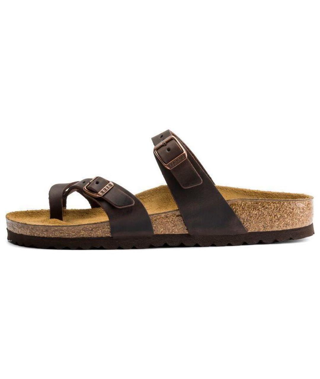 BIRKENSTOCK Коричневые замшевые сандалии, фото 2